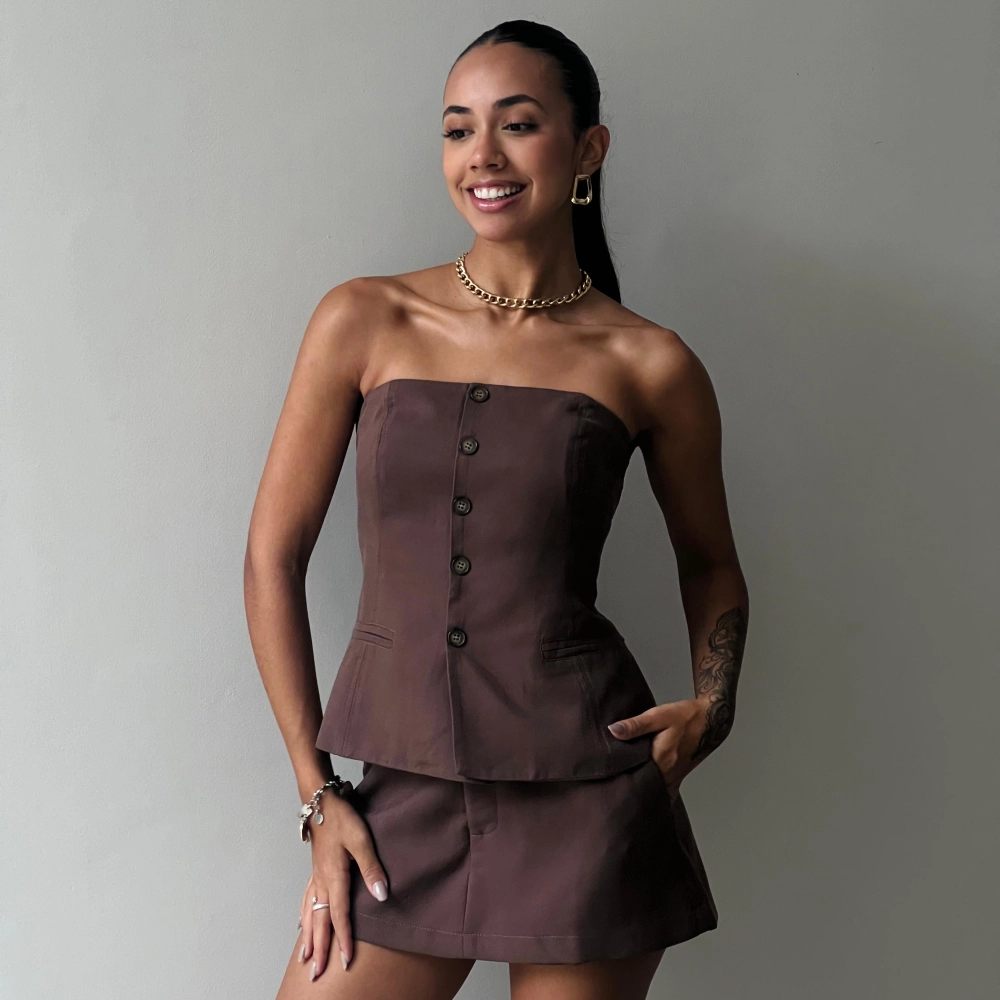 Blusa Hellena - Marrom