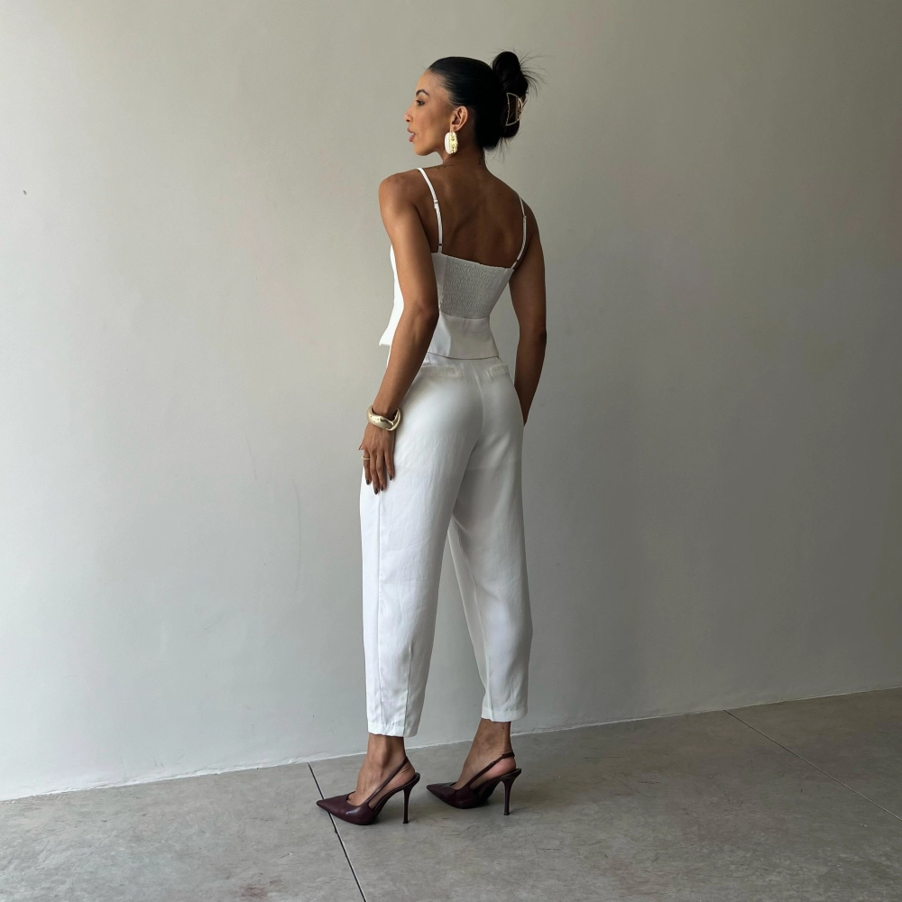 Calça Alfaiataria Gabriela - Branco