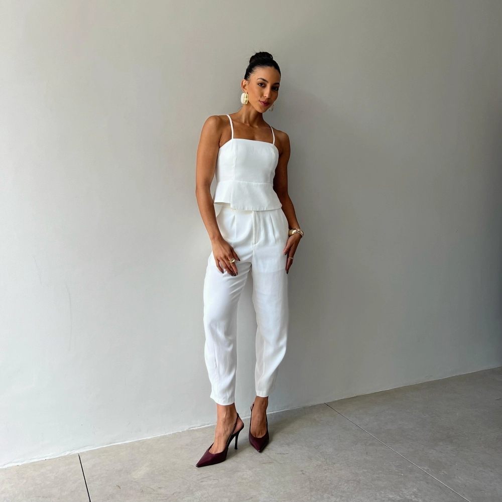 Calça Alfaiataria Gabriela - Branco