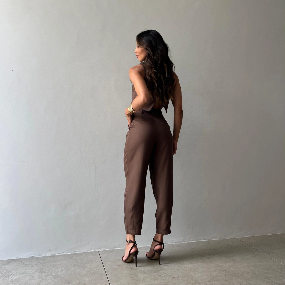 Calça Alfaiataria Gabriela - Marrom