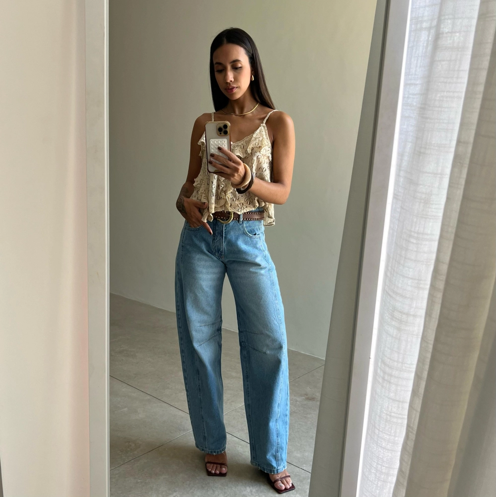 Calça Barrel Laura - Jeans
