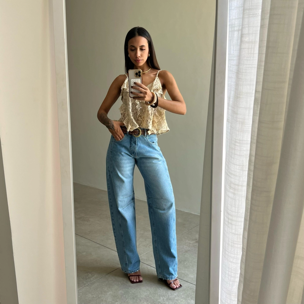 Calça Barrel Laura - Jeans