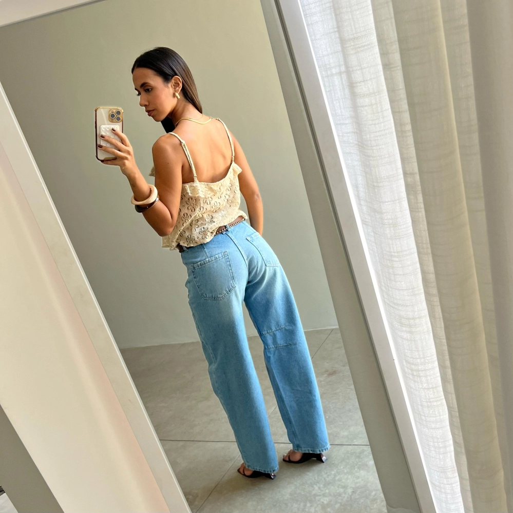 Calça Barrel Laura - Jeans