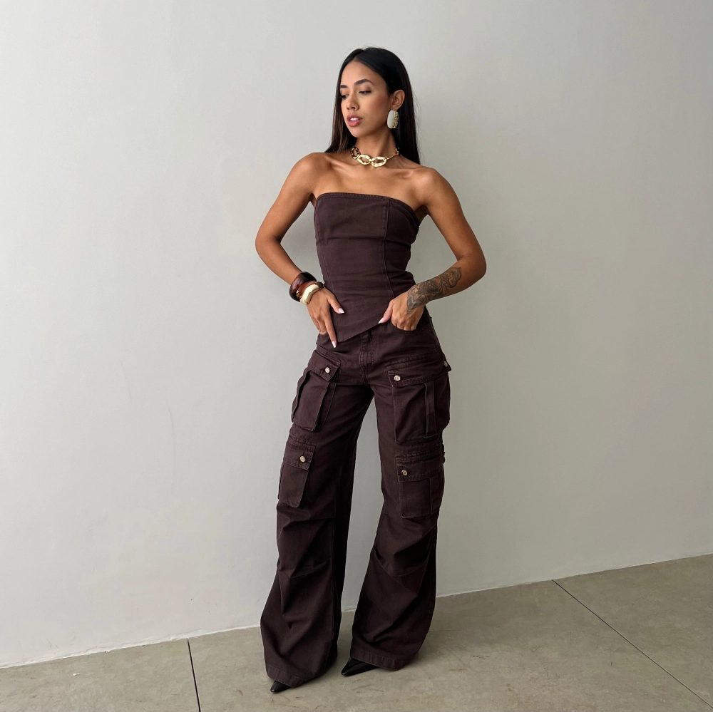 Calça Cargo Haley - Marrom