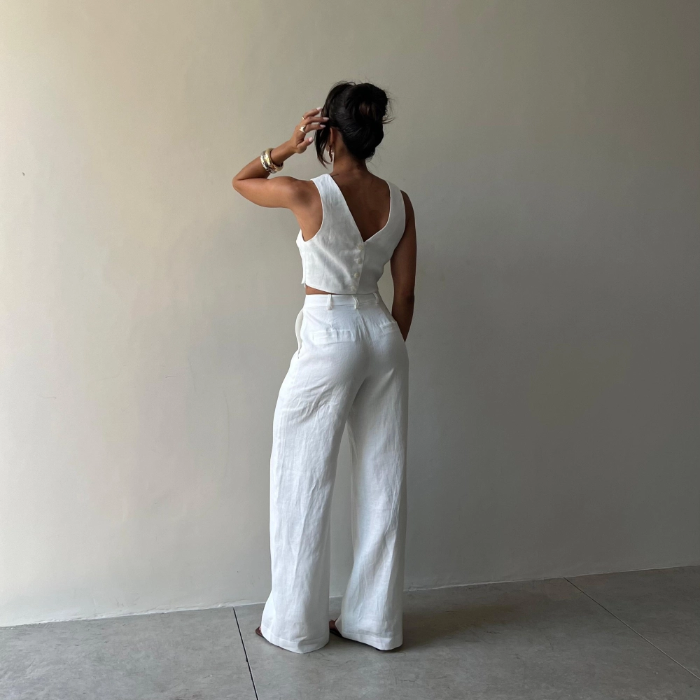 Calça Linho Marcella - Branco