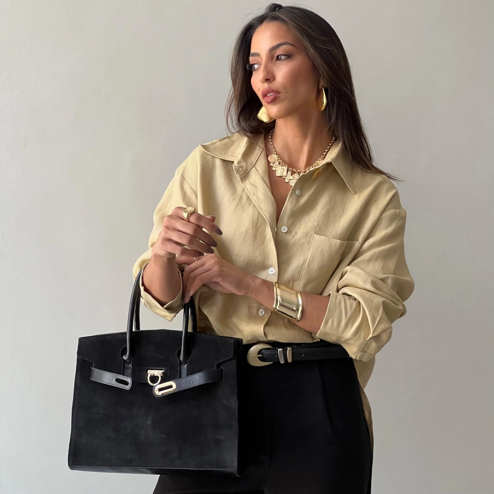 Camisa Linho Laura - Amarelo Manteiga