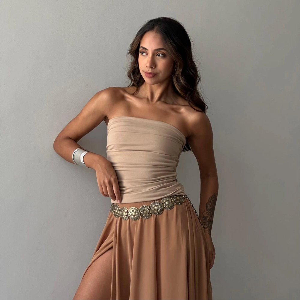Cropped Mahina - Bege