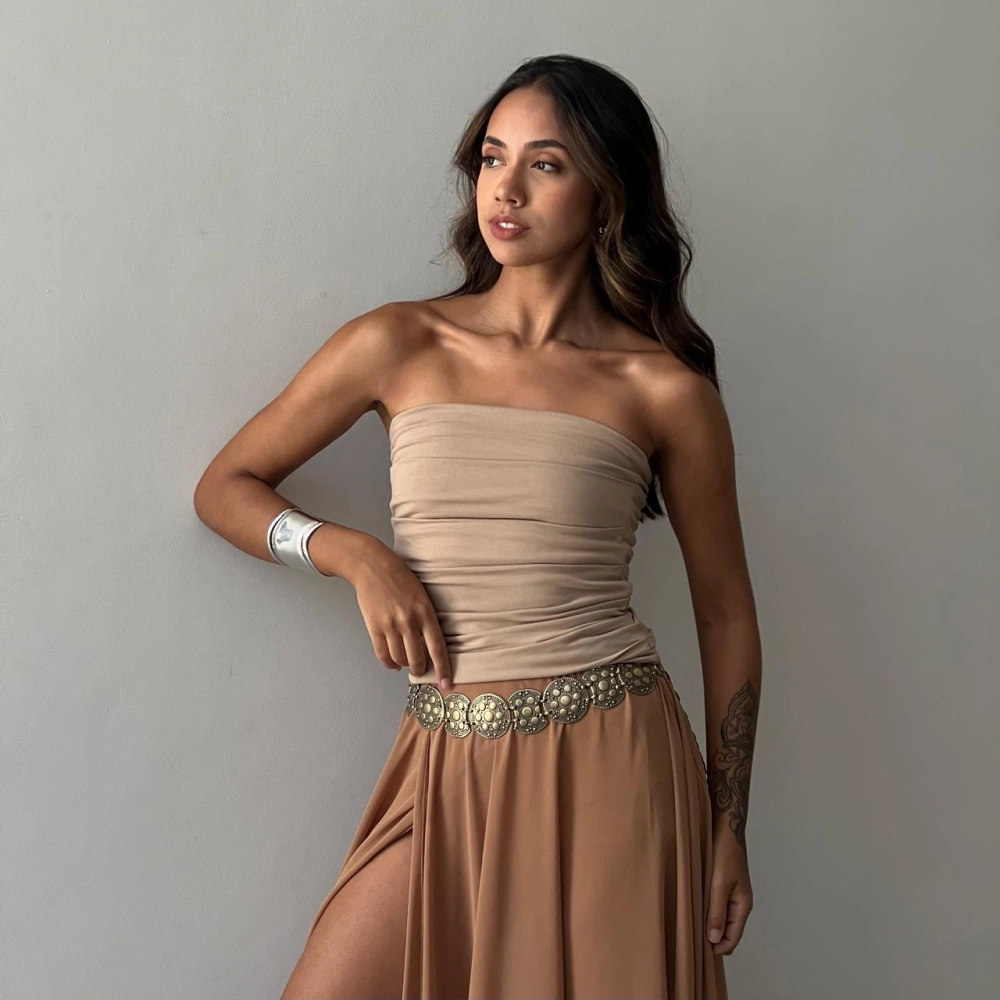 Cropped Mahina - Bege