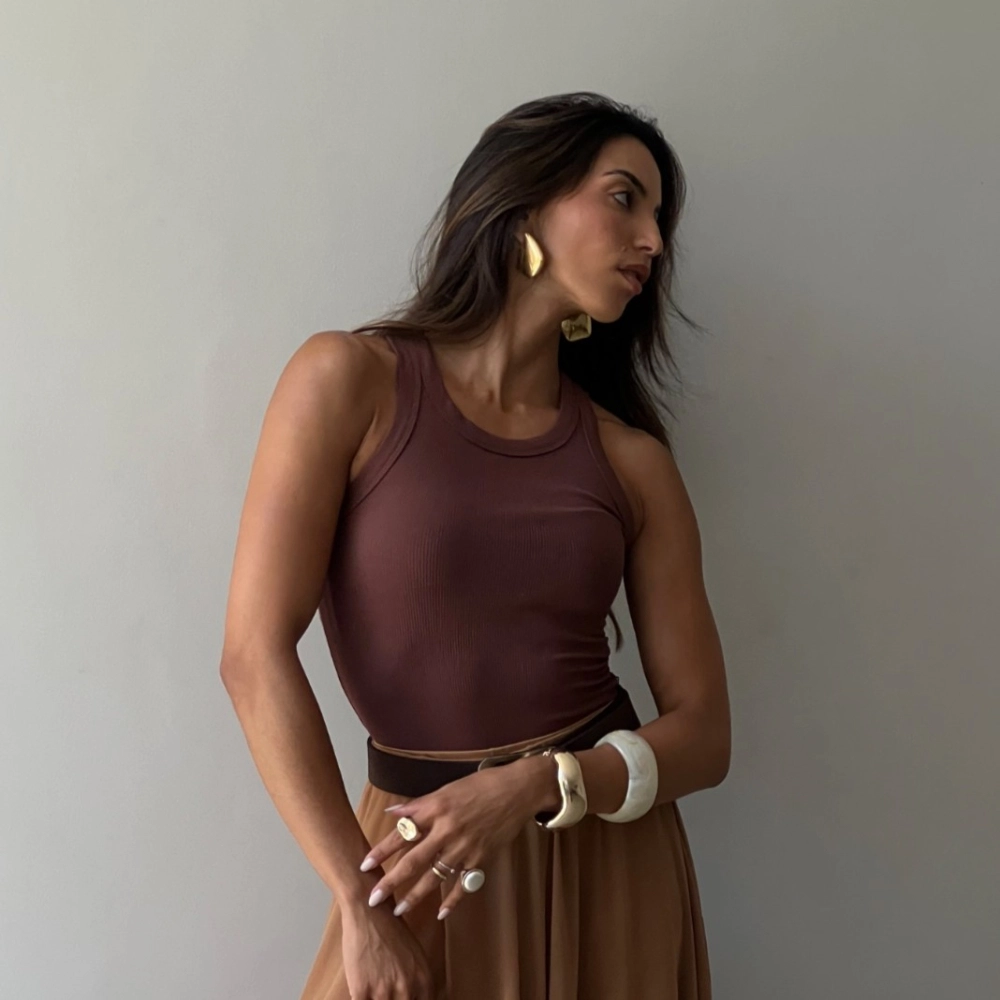Regata Beatriz - Marrom