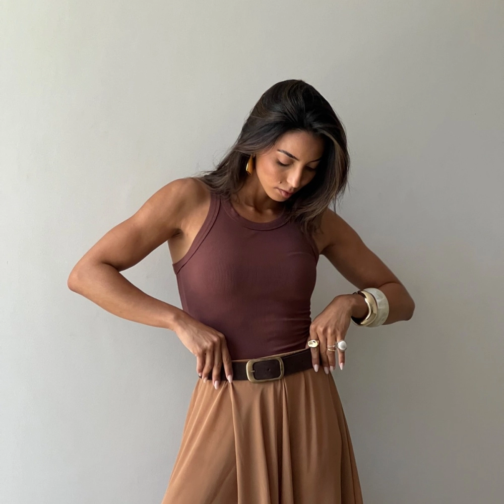Regata Beatriz - Marrom