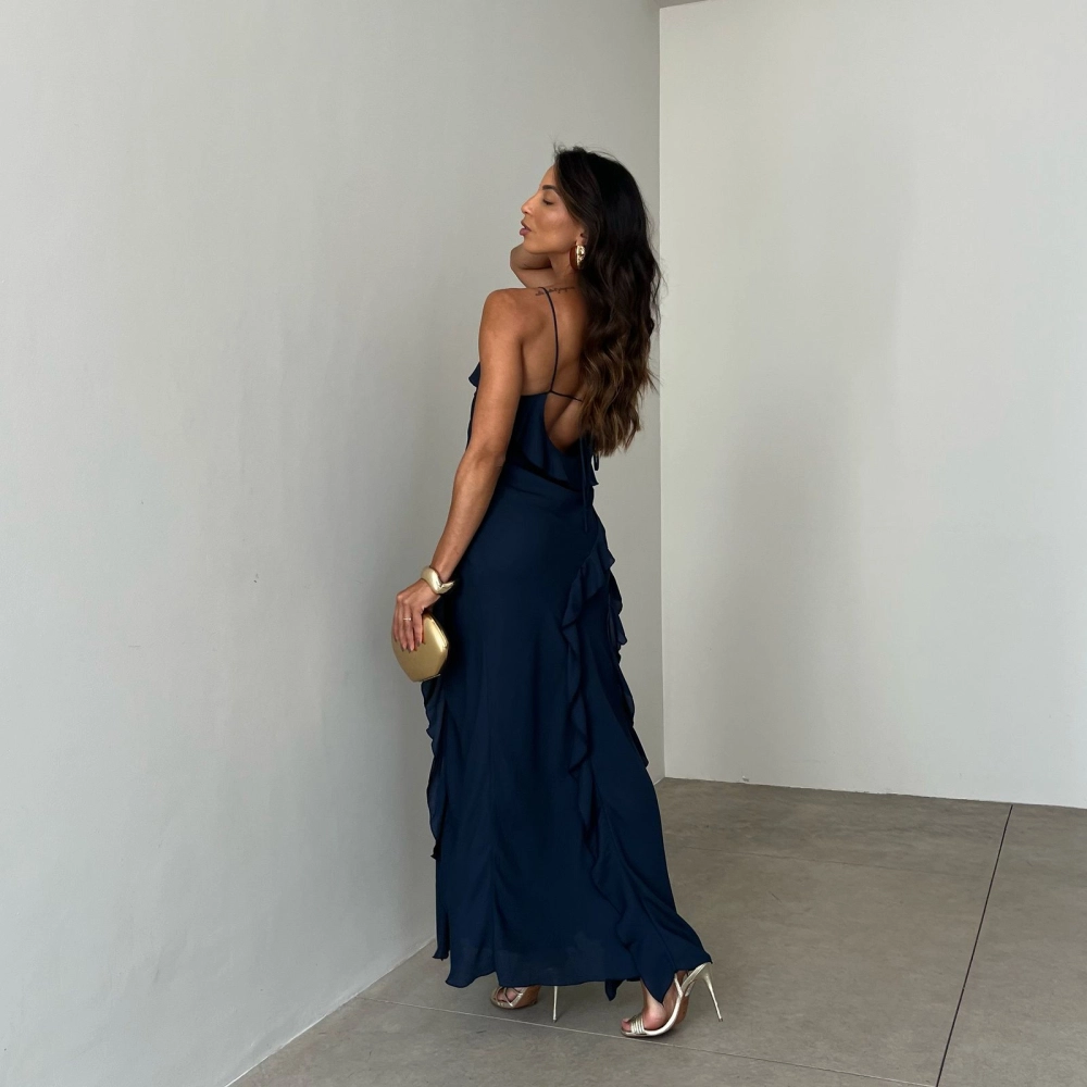 Vestido Gabi  - Azul Marinho
