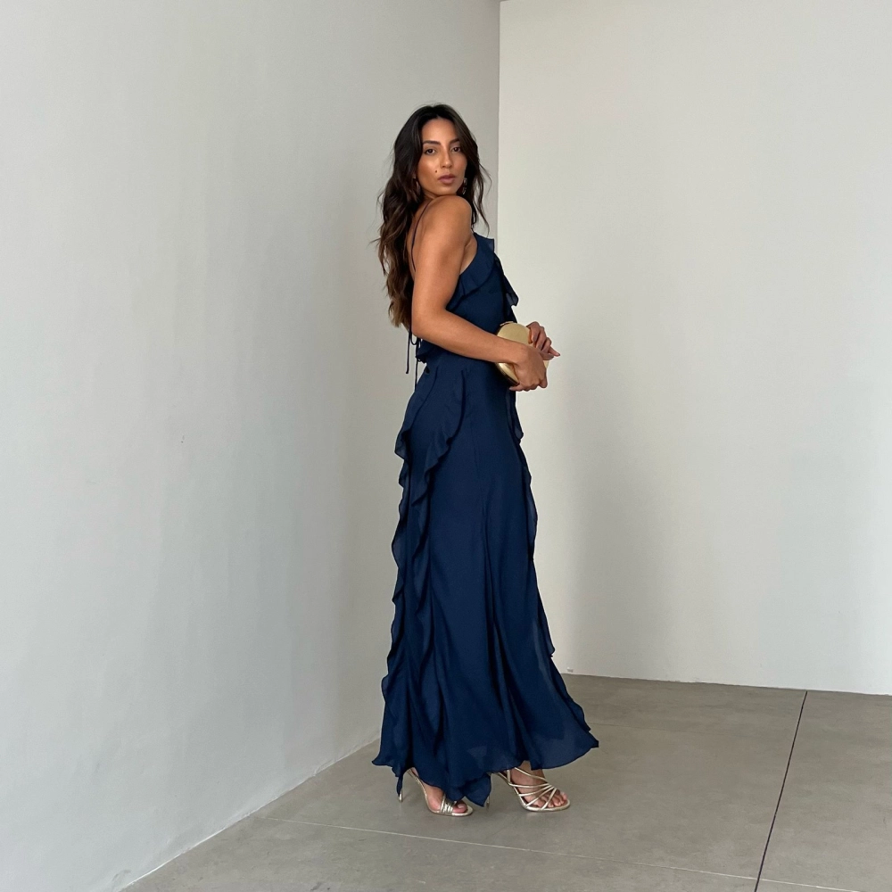 Vestido Gabi  - Azul Marinho