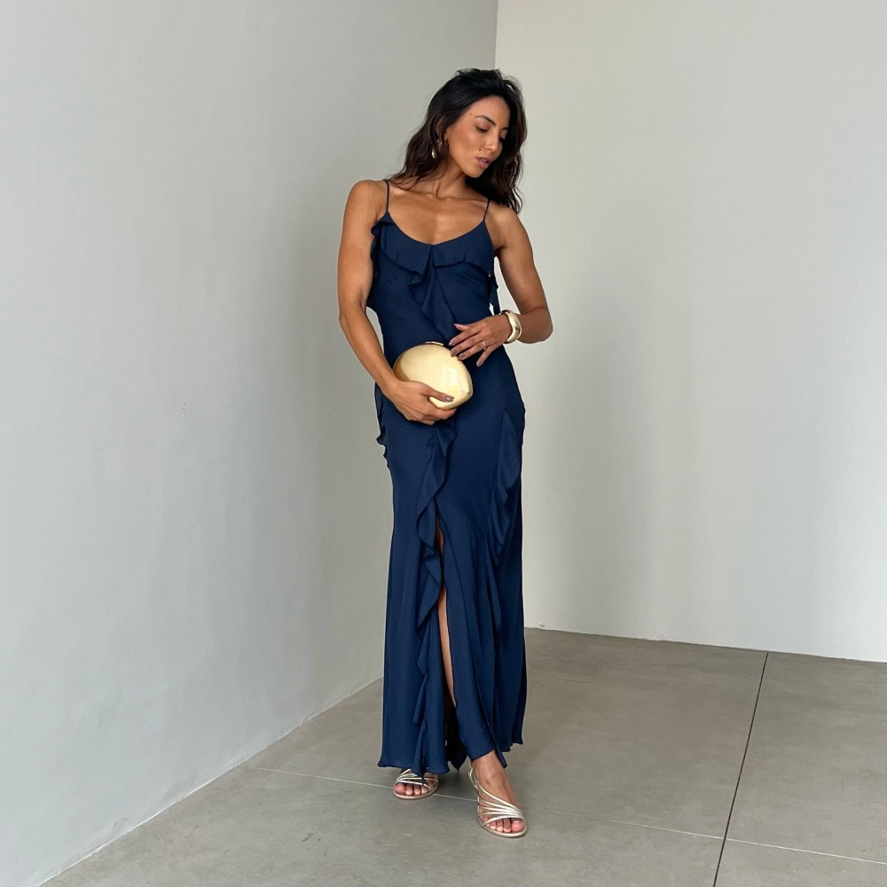 Vestido Gabi  - Azul Marinho