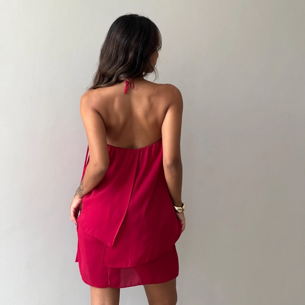 Vestido Gaia - Cereja