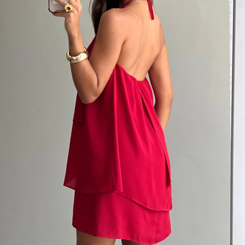 Vestido Gaia - Vermelho