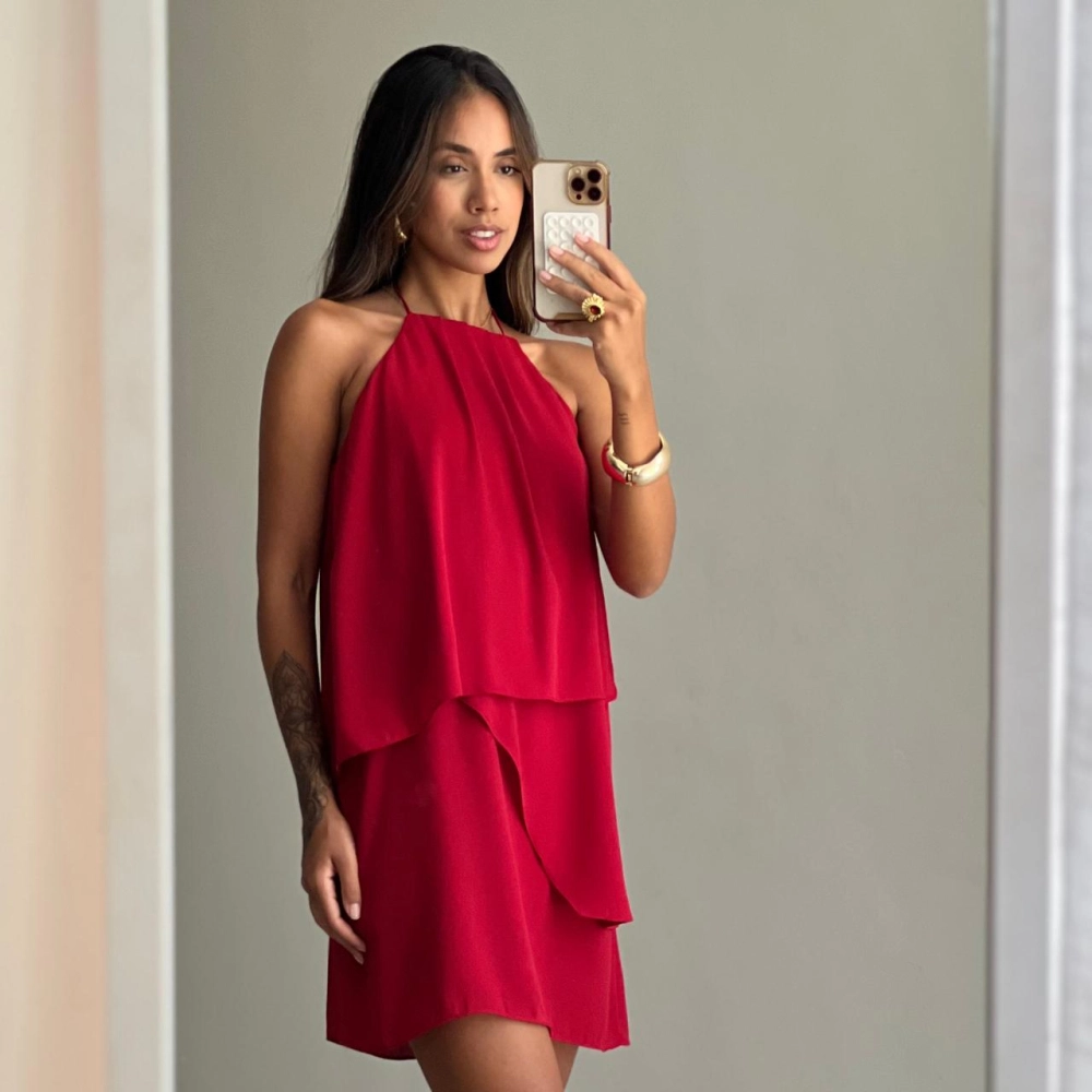 Vestido Gaia - Vermelho