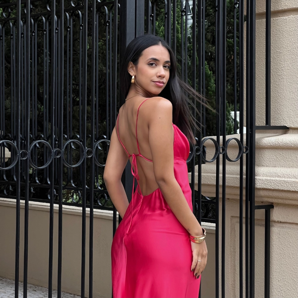 Vestido Mariana - Cereja