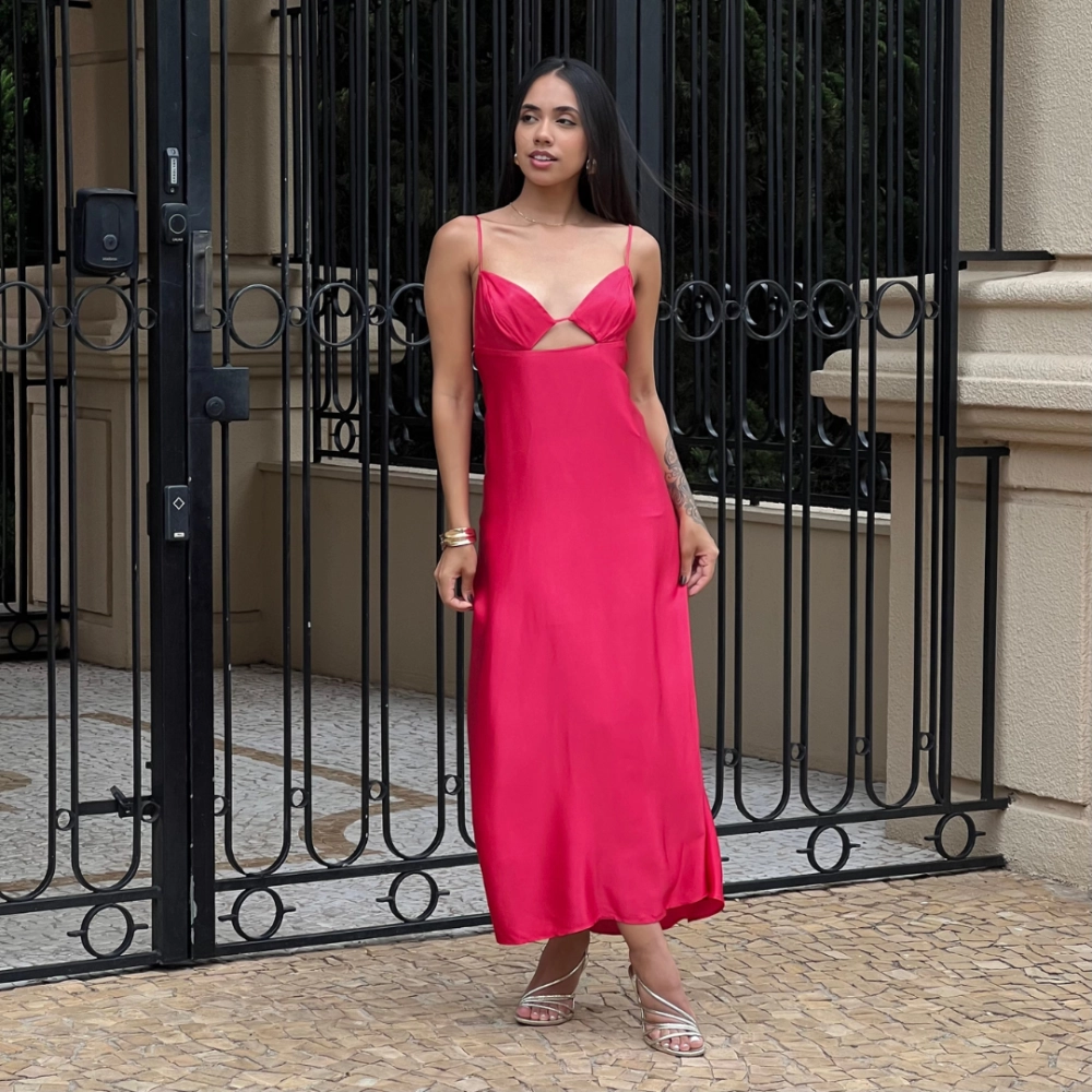 Vestido Mariana - Cereja