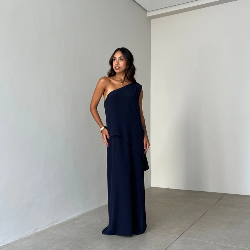 Vestido Mayra - Azul Marinho
