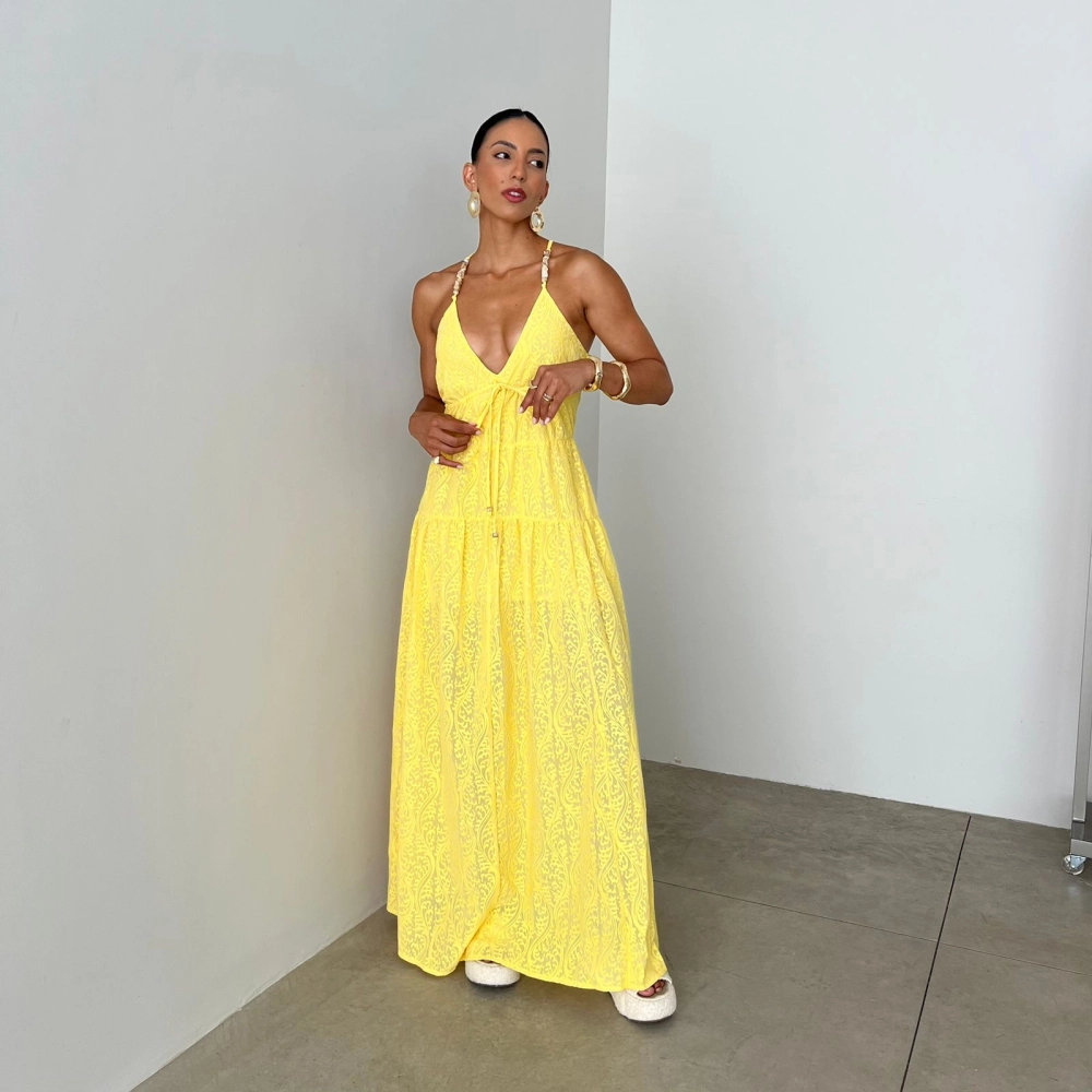 Vestido Rebeca - Amarelo