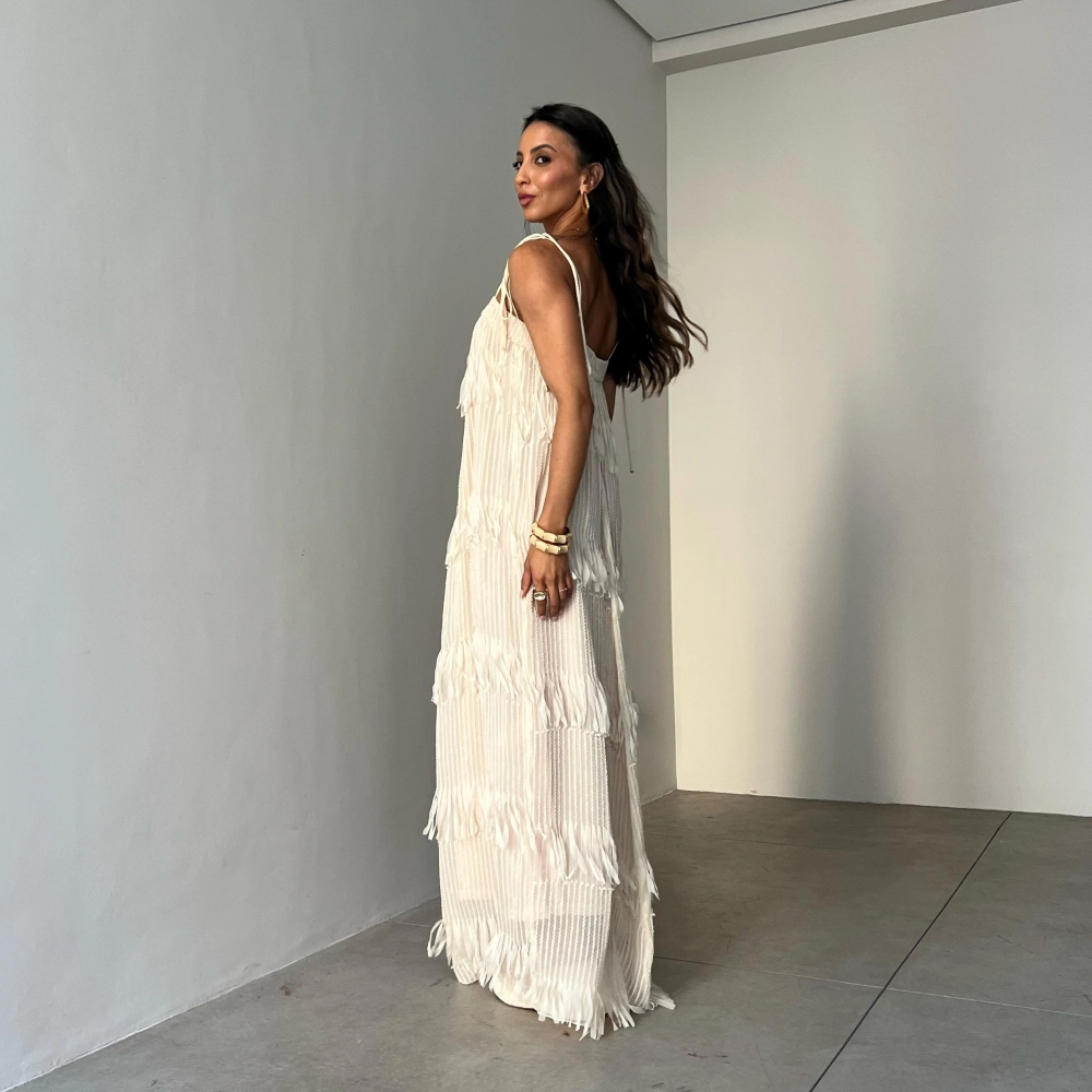 Vestido Thais - Creme