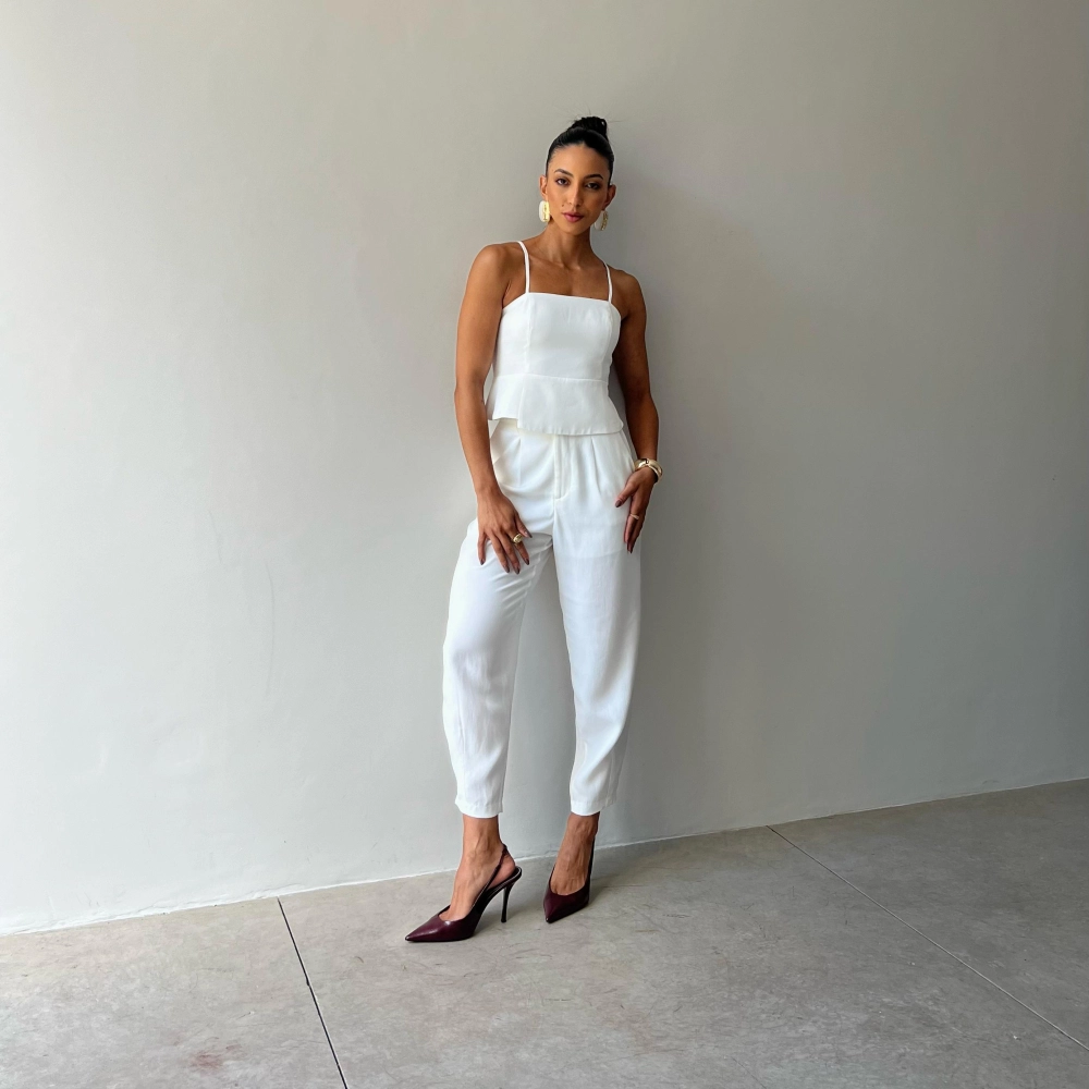 Calça Alfaiataria Gabriela - Branco
