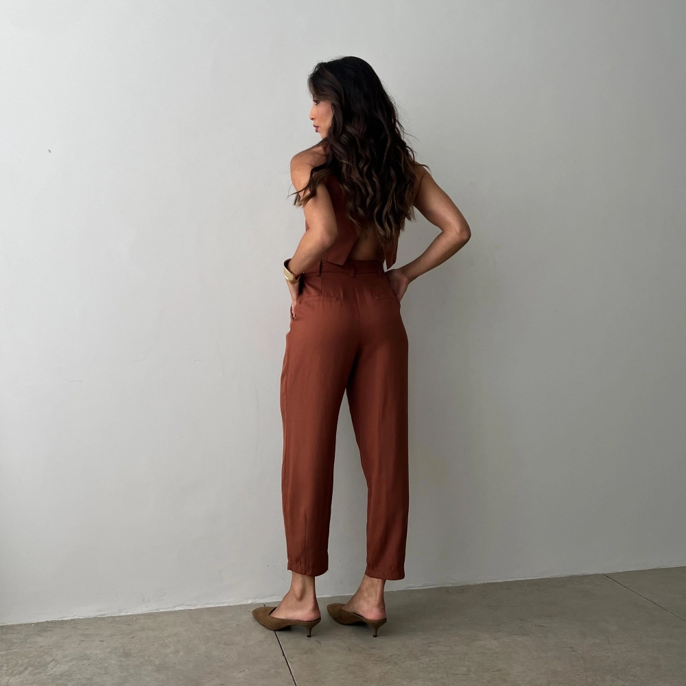 Calça Alfaiataria Gabriela - Terra