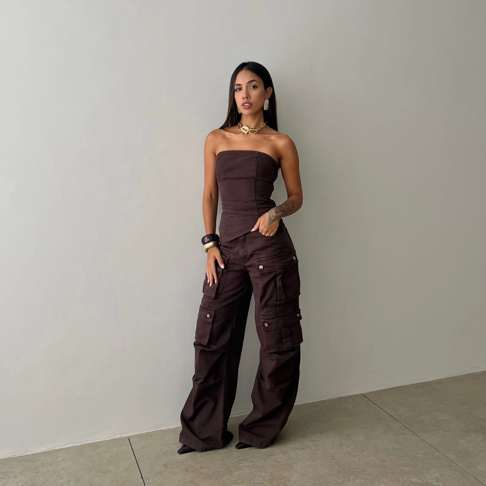 Calça Cargo Haley - Marrom