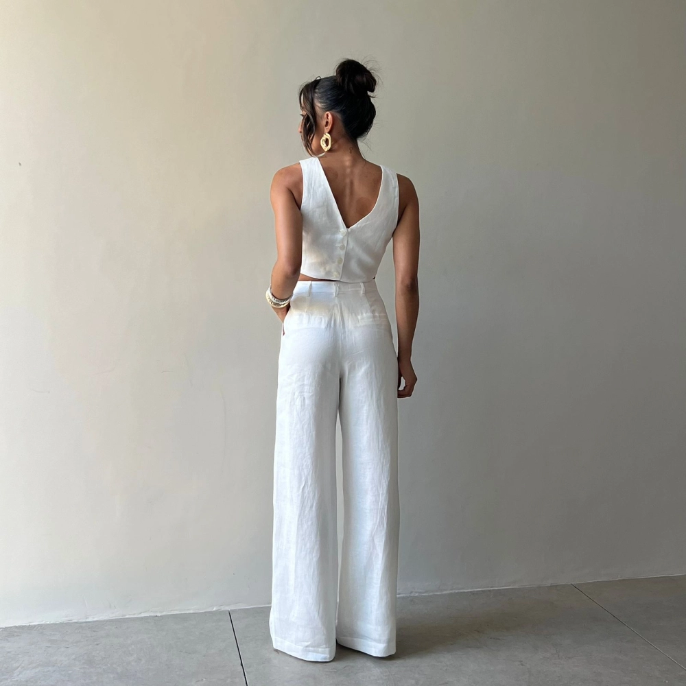 Calça Linho Marcella - Branco
