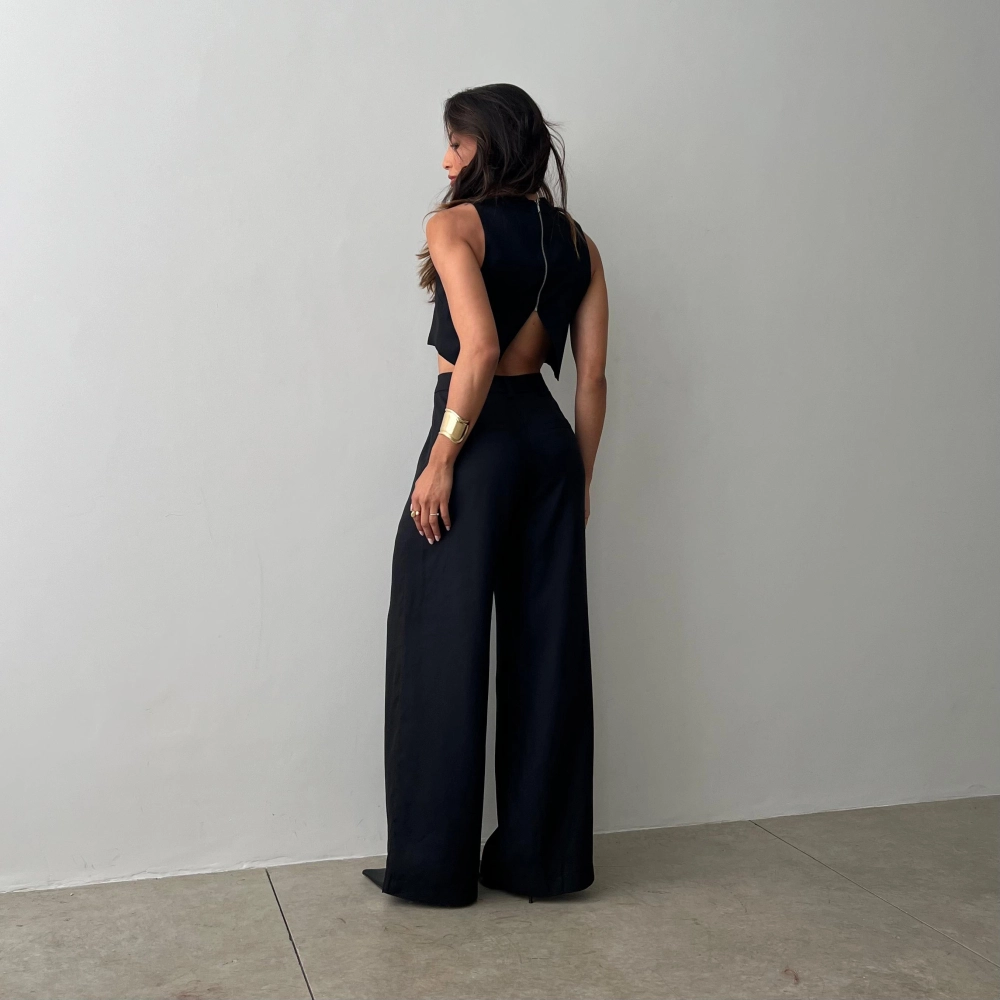 Calça Pantalona Hellena - Preto