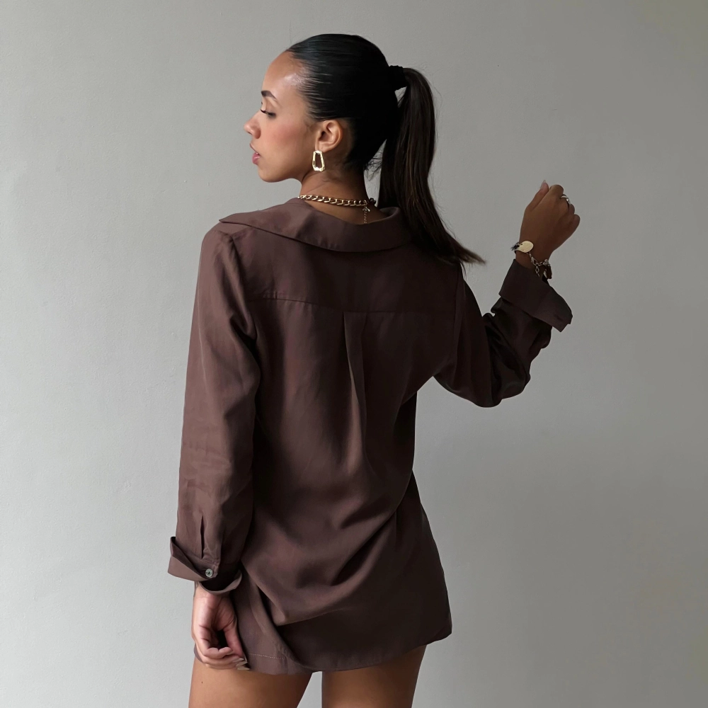 Camisa Hellena - Marrom