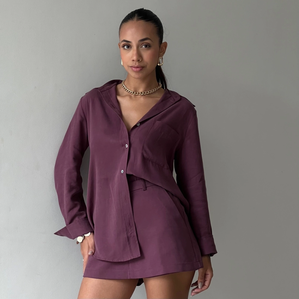 Camisa Hellena - Uva