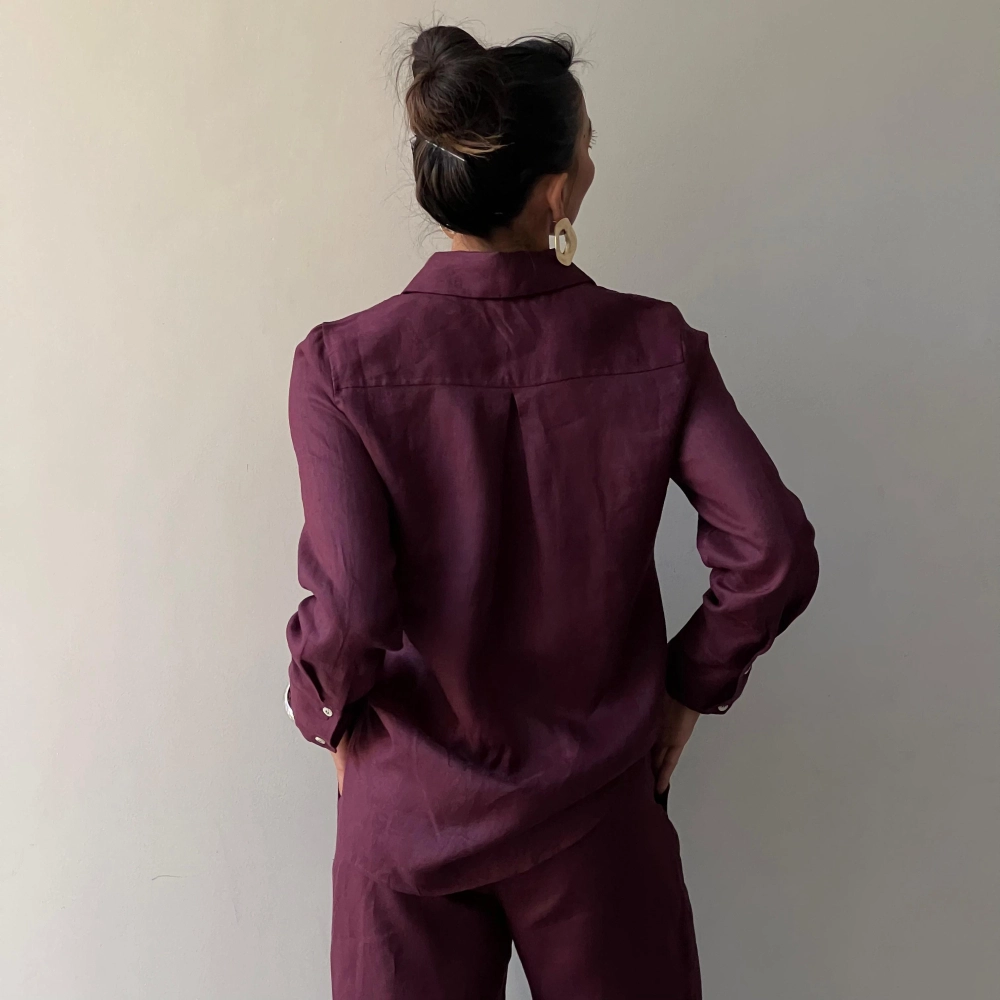 Camisa Linho Renata - Uva