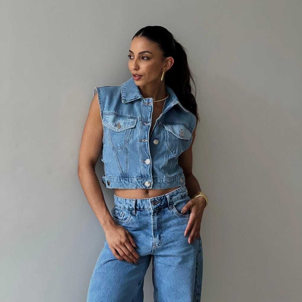 Colete Adriana - Jeans 