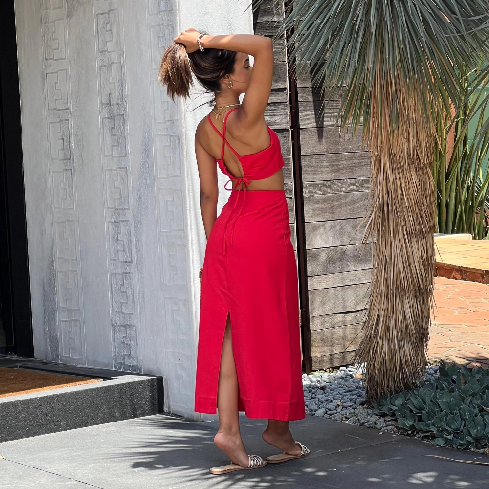 Conjunto Maya - Vermelho