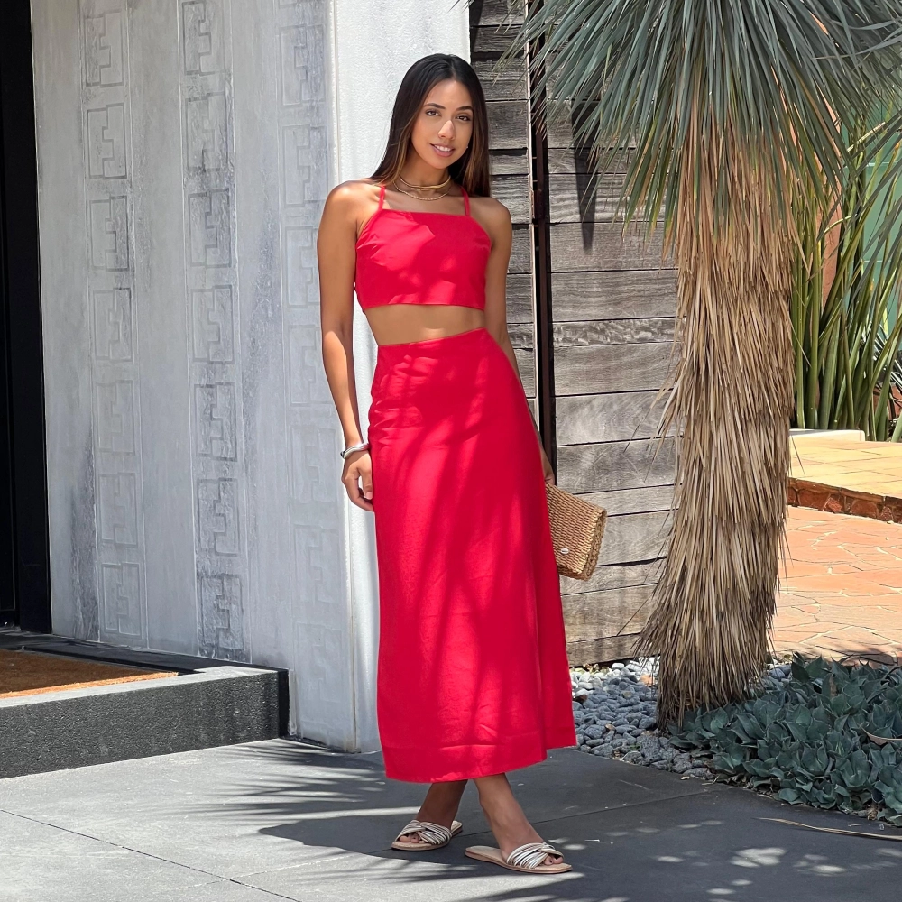 Conjunto Maya - Vermelho