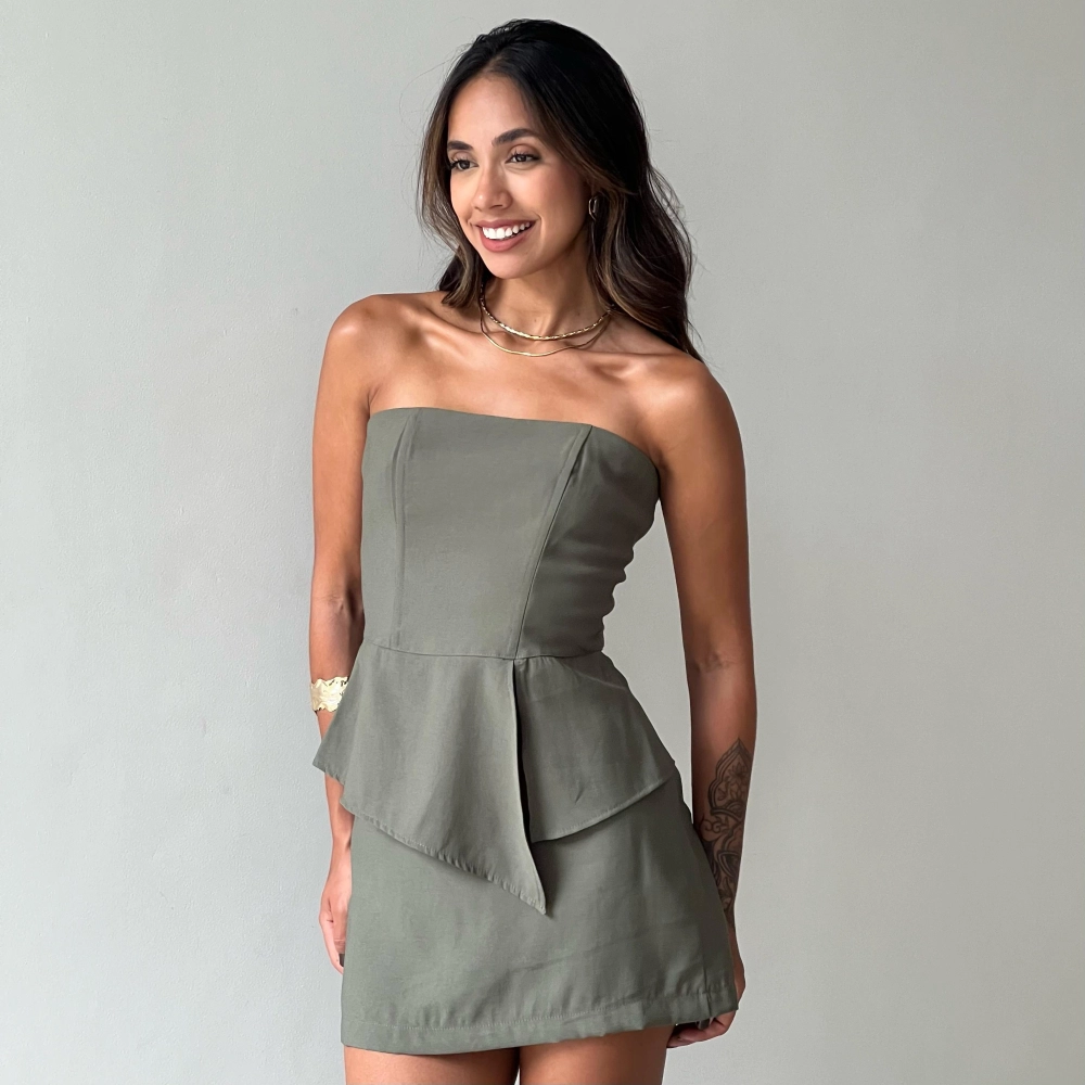 Cropped Lavínia - Verde Musgo