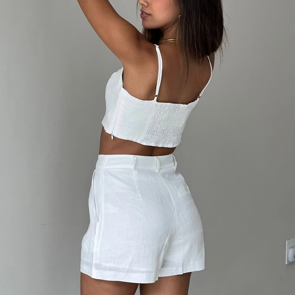 Cropped Linho Renata - Branco