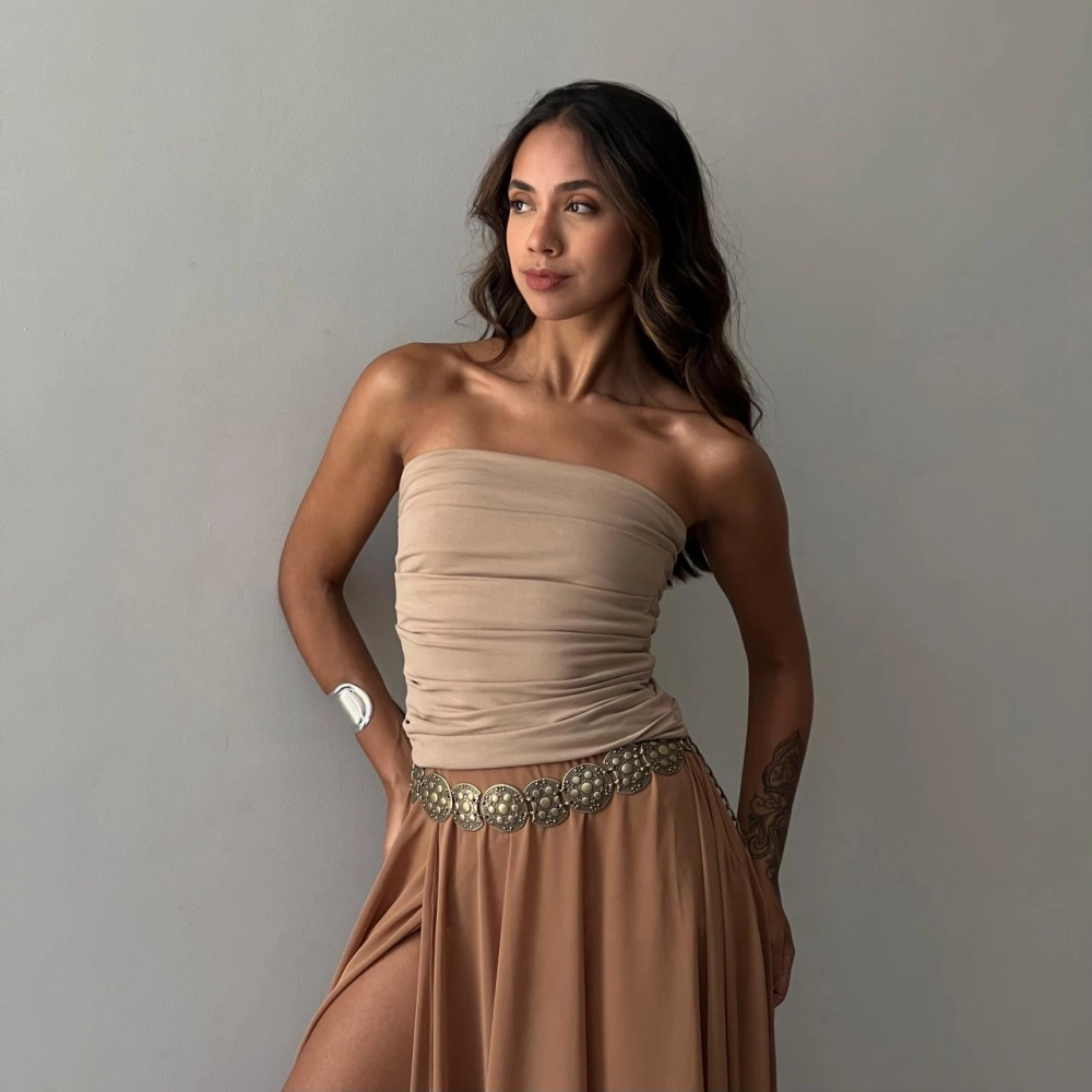 Cropped Mahina - Bege