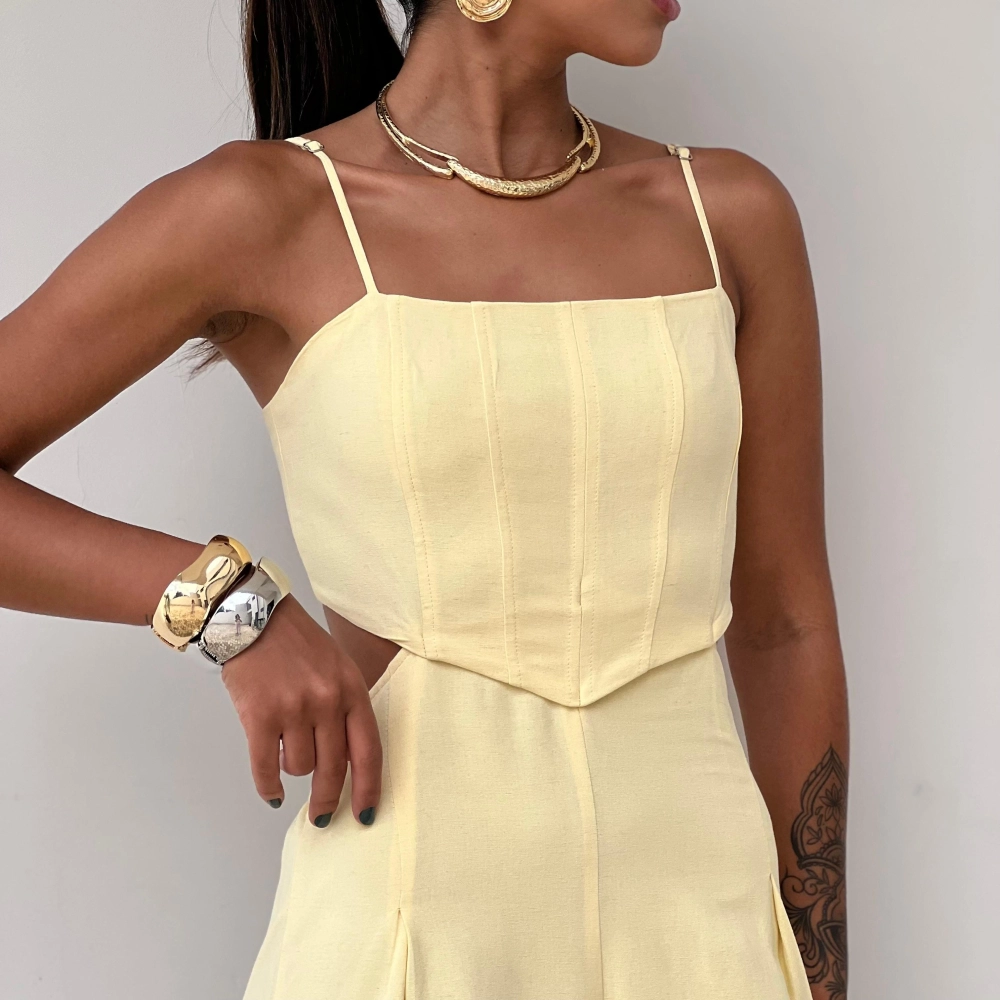 Macacão Alda - Amarelo