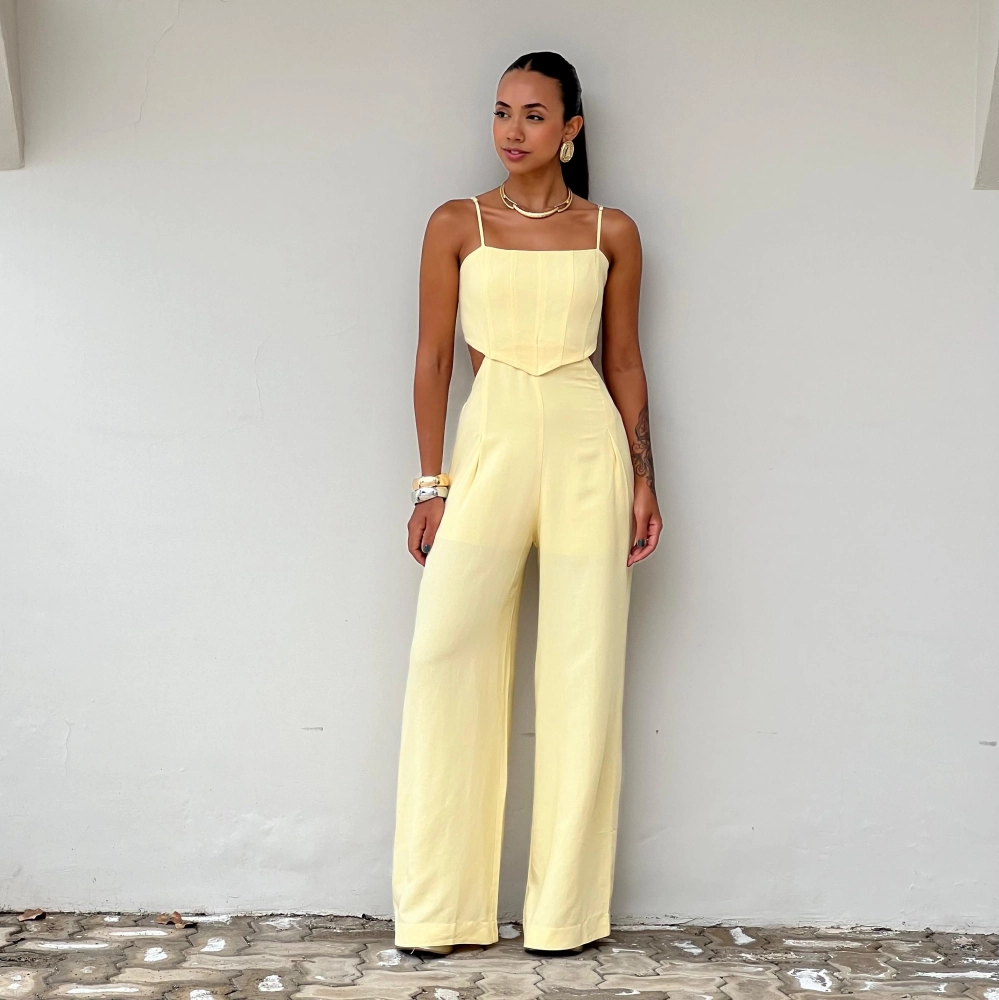 Macacão Alda - Amarelo