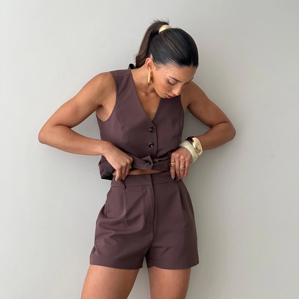 Shorts Milena - Marrom