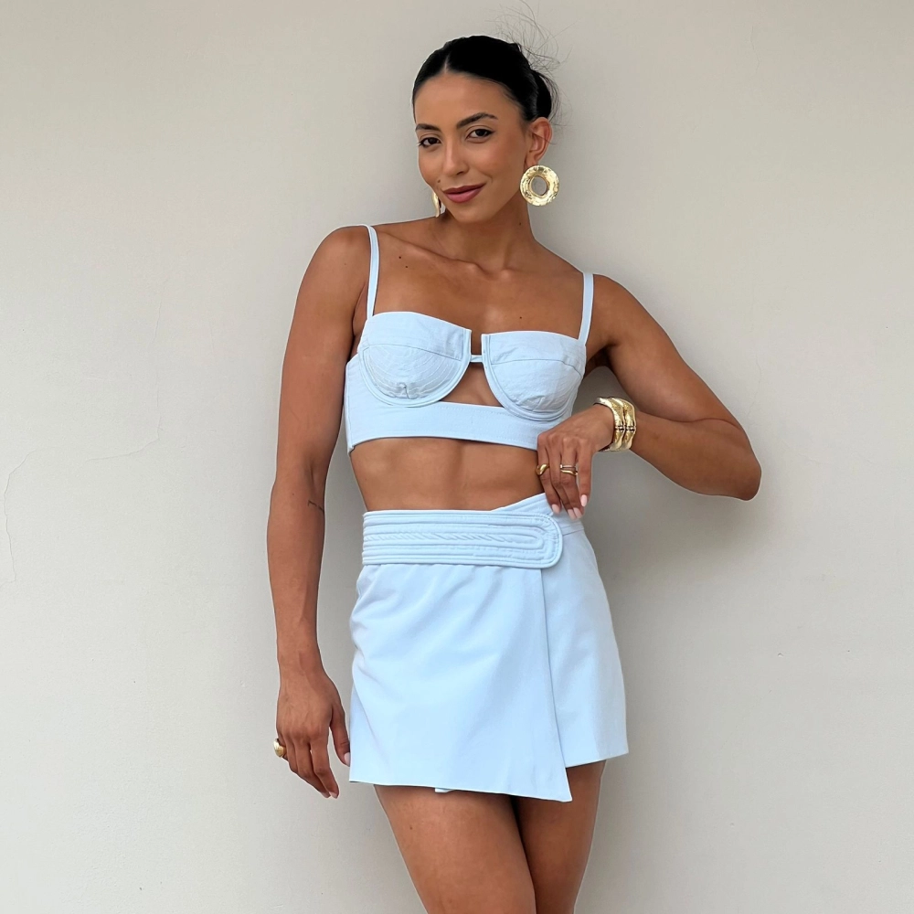 Shorts Saia Bianca - Azul
