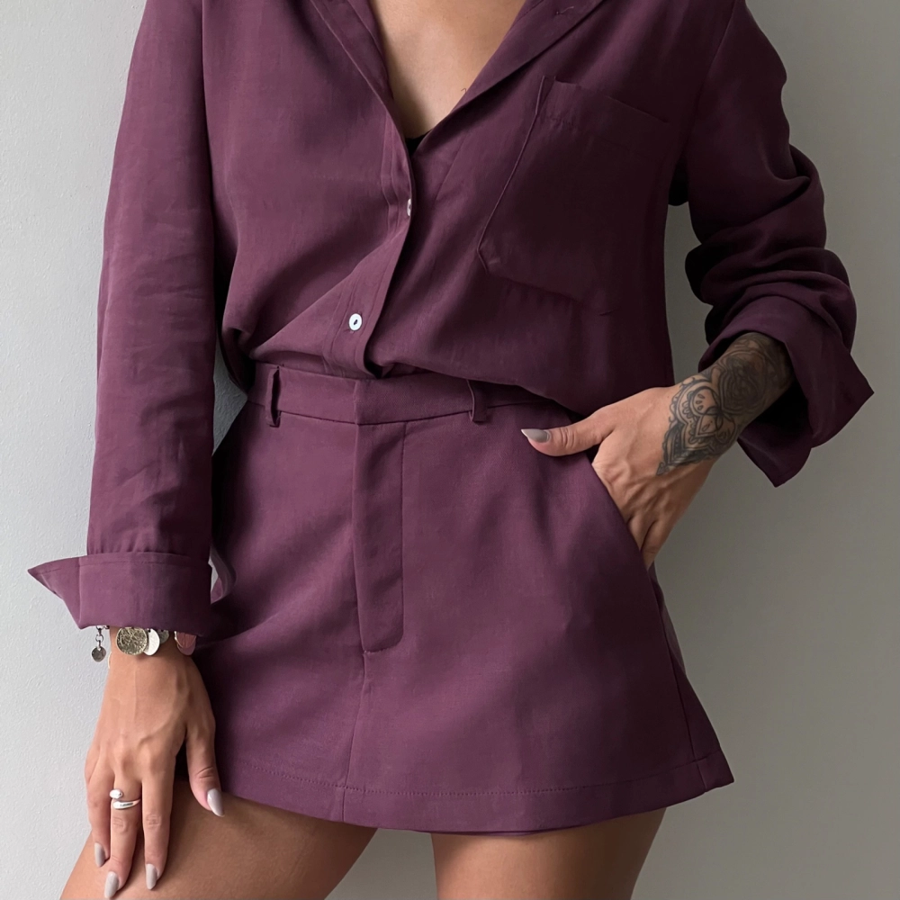 Shorts Saia Hellena - Uva