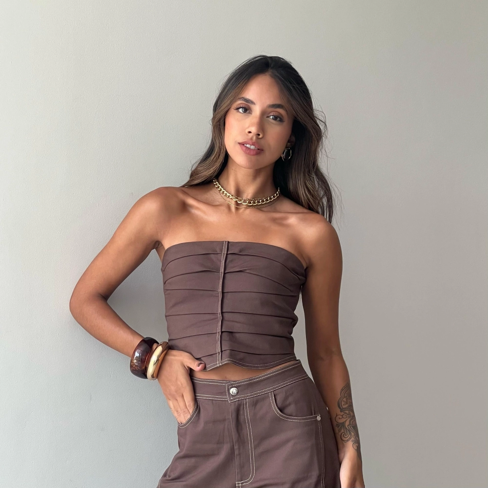 Top Emma - Marrom