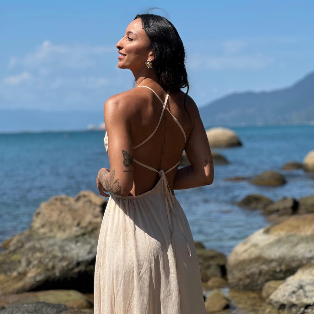 Vestido Duna - Areia