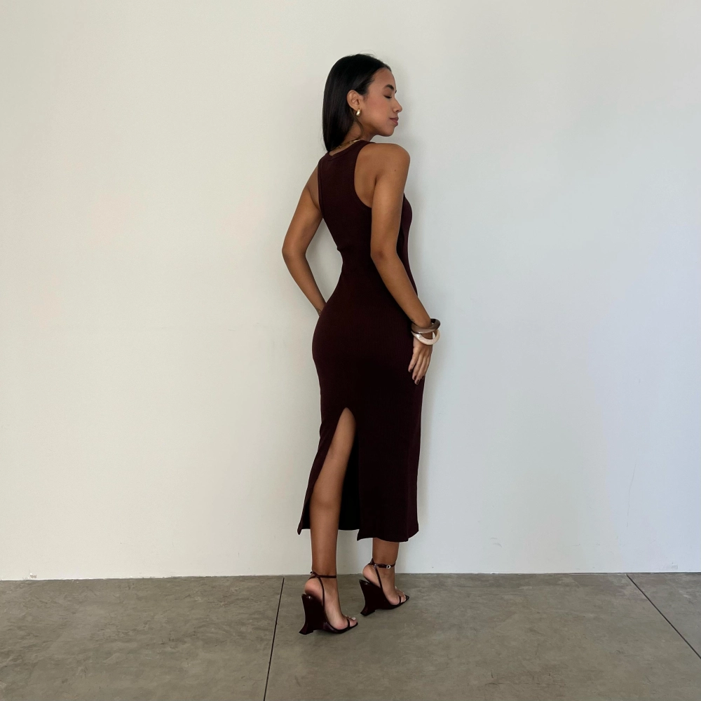 Vestido Elise - Marrom