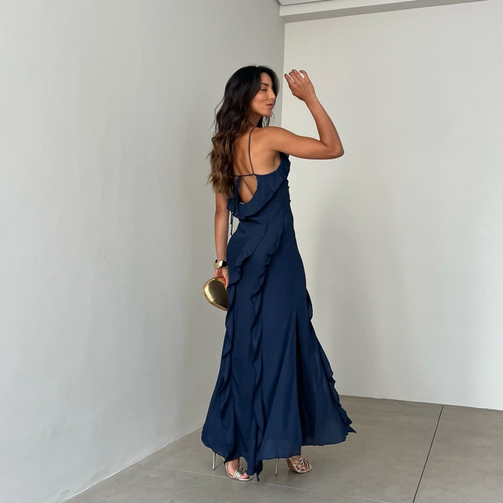 Vestido Gabi  - Azul Marinho