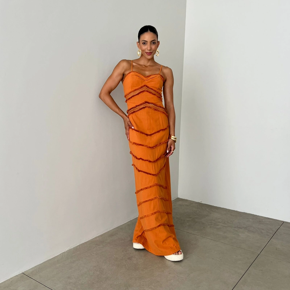 Vestido Lívia - Terracota