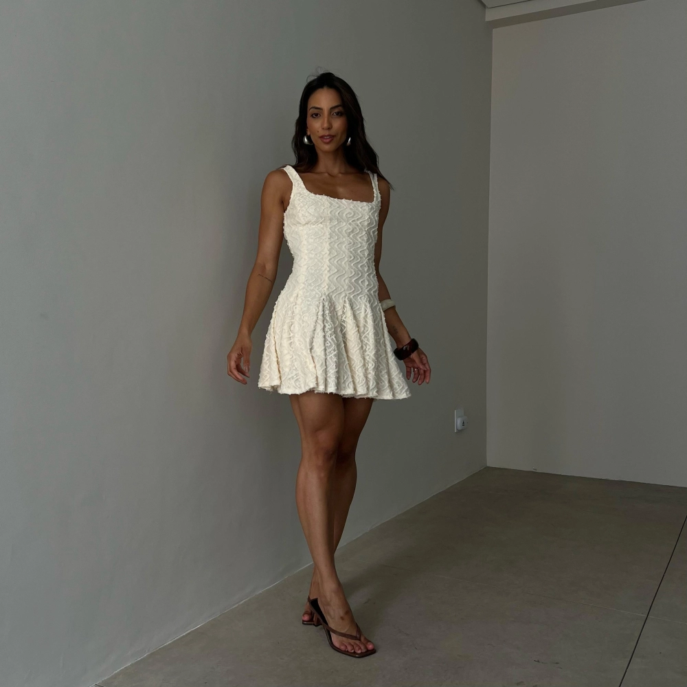 Vestido Liz - Creme